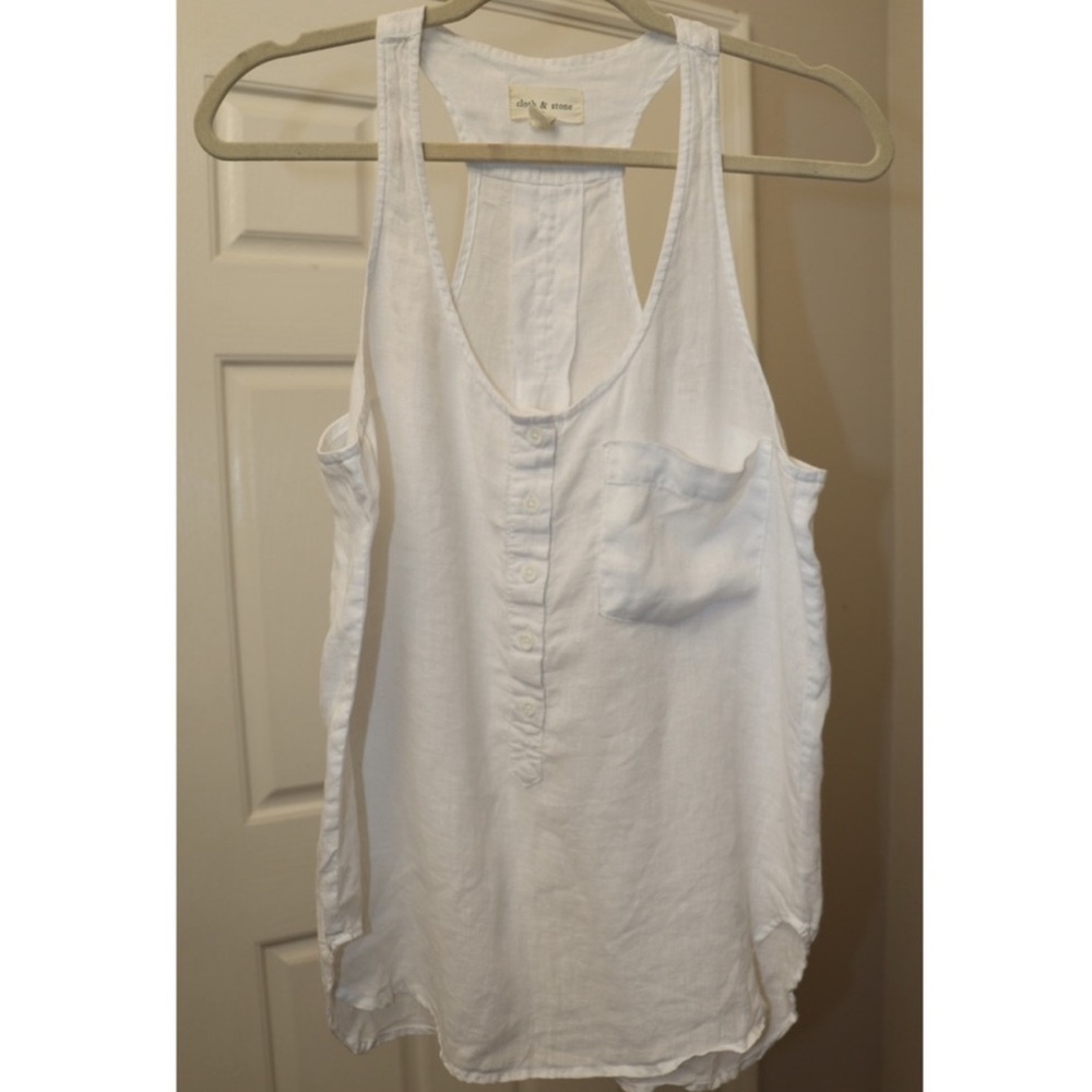 Anthropologie Linen Tank Top